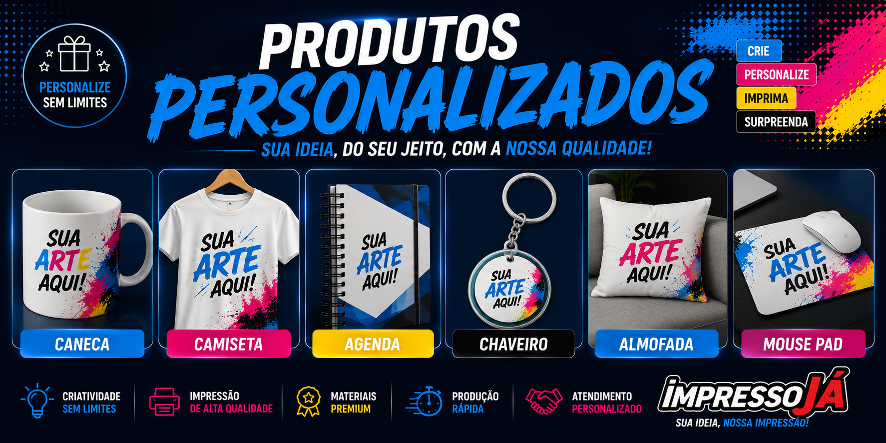 Produtos personalizados